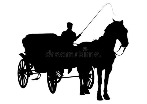 Horse Carriage Silhouette Stock Illustrations 1450 Horse Carriage