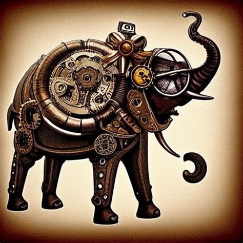Steampunk Elephant Rnightcafe