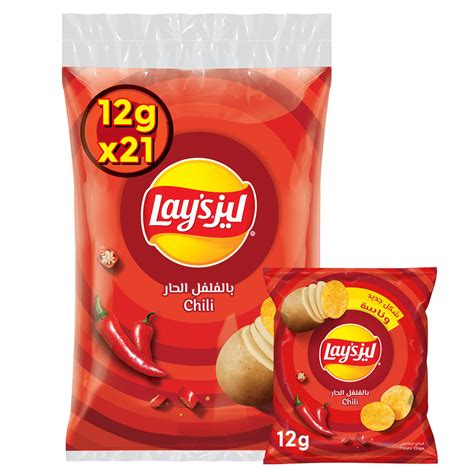 Buy Lay's Chili Potato Chips, 21x12g Online in Bahrain | Talabat Bahrain