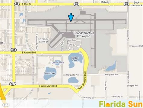 Orlando Sanford International Airport Rental Car Map