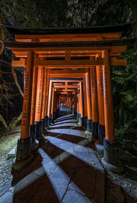 Fushimi Inari Shrine At Night Travel Caffeine