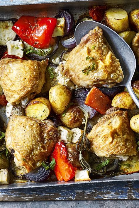 greek style chicken traybake recipe recipe baked dinner recipes greek chicken and potatoes