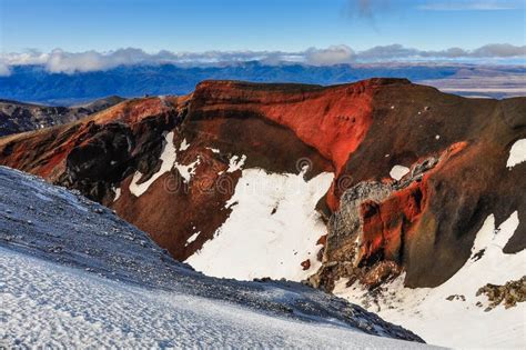View From The Red Crater In The Tongariro National Park New Zealand
