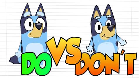 Dos And Donts Drawing Bluey In 1 Minute Challenge Bluey Youtube