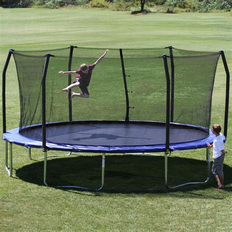 Skywalker Trampolines Blue 17 Foot Oval Trampoline With Blue 16 And Over