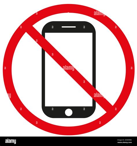 Telephone Warning Stop Sign Icon Phone Turn Off Vector Illustration