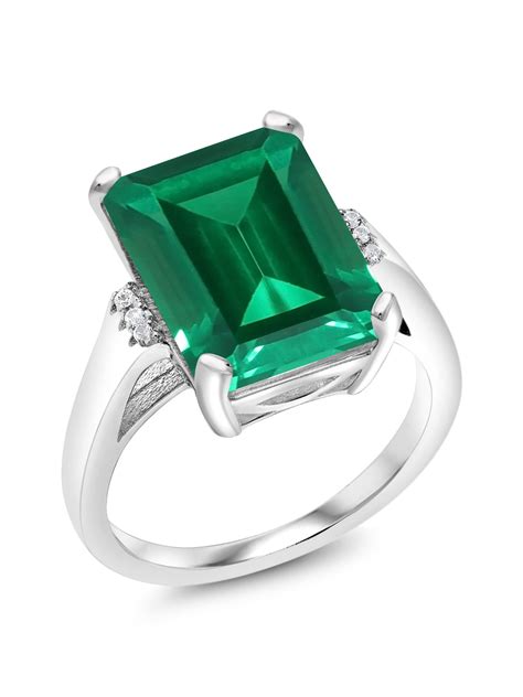 Gem Stone King Gem Stone King 925 Sterling Silver Green Simulated