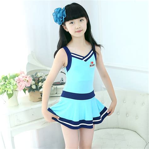 Idrawl kids girls one piece swimsuit dolphins pattern crisscross swimming costume bathing suit for age 3 to 13 idrawl. Children's Swimwear Solid Patchwork Kid Bathing Suit Girl ...