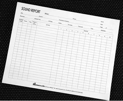 Sound Log Report Sheets Reports Header Sheet