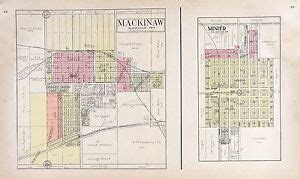 Tazewell County Illinois Plat Map Old Genealogy History Atlas Land P Ebay