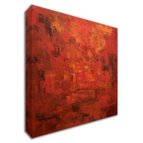 Simply Red By Anita Dellal Print On Canvas 18 X 18 Ready To Hang 1
