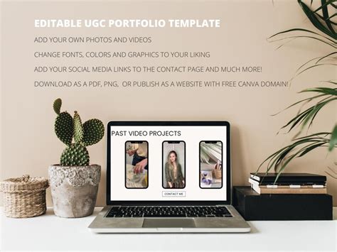 Ugc Portfolio Template Canva Content Creator Portfolio Ugc Etsy