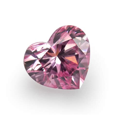 015 Carat Fancy Intense Purplish Pink Diamond 5p Heart Shape Si2