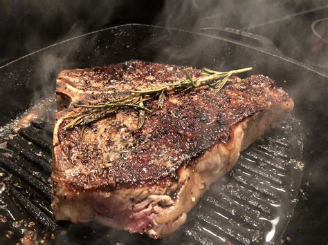Homemade Oz T Bone Steak With Rosemary Butter R Food