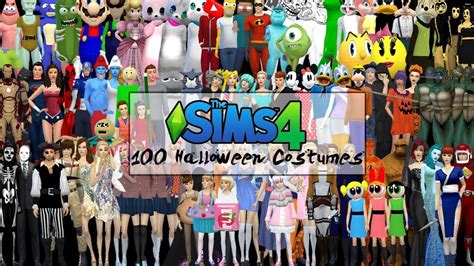 100 Halloween Costumes For The Sims 4 Youtube