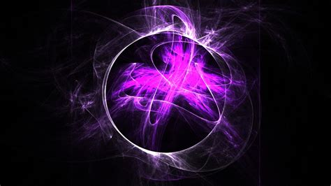 Black Purple Circle Abstract Neon Wallpapers Hd