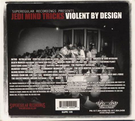 Violent By Design By Jedi Mind Tricks Cd 2000 Superegular Recordings