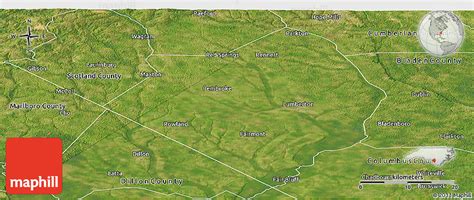 Satellite Panoramic Map Of Robeson County