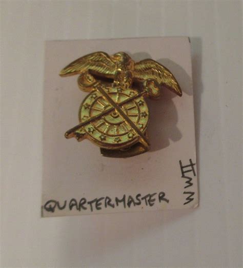 1 Quartermaster Lapel Pin Us Army Insignia Wwii