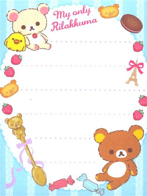 Kawaii Rilakkuma Teddy Bear Present Mini Note Pad Modes4u
