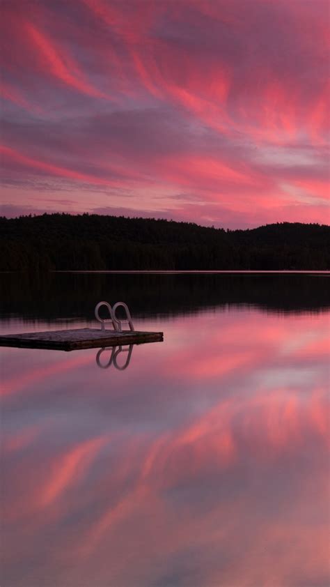 Wallpaper Lake 4k Hd Wallpaper Sea Pink Sunset
