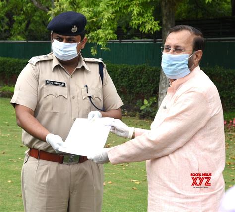 New Delhi Prakash Javadekar Hands Over Appreciation Letters To Corona