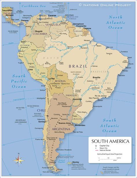 Latin America Political Map Map Of The World