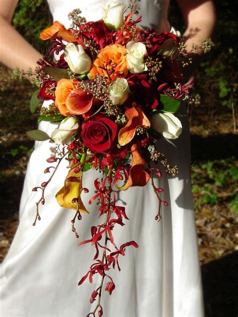 Fall Bridal Cascade Bouquet Bridal Bouquet Fall Fall Wedding