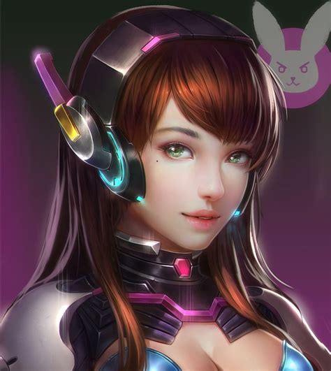 Hd Wallpaper Brown Haired Female Anime Character Anime Girls Overwatch D Va Overwatch