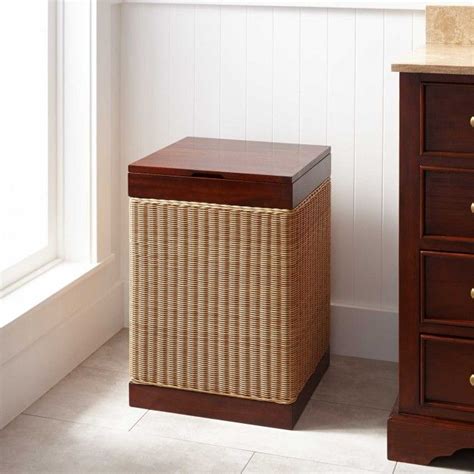 A minimal set of accessories would include nine pieces: Mahogany Clothes Hamper with Liner (With images) | Clothes ...