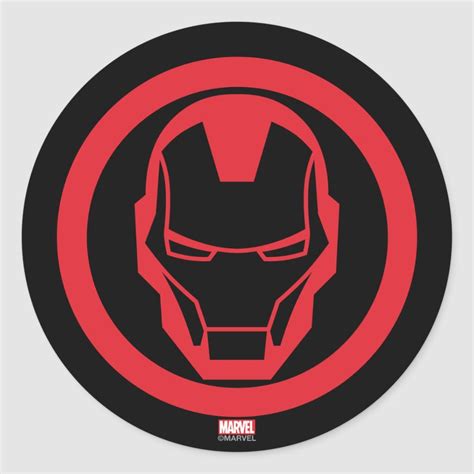 Invincible Iron Man Classic Round Sticker Zazzle Iron Man Symbol