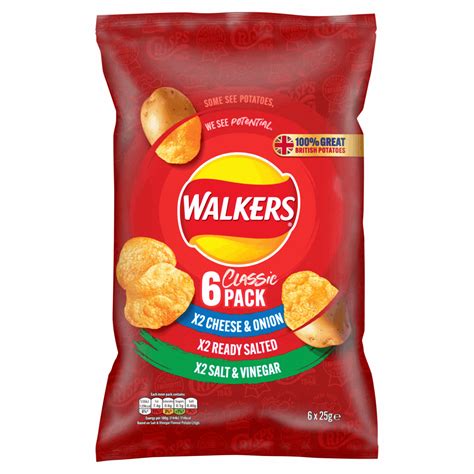 Walkers Classic Variety Crisps 6x25g By British Store Online