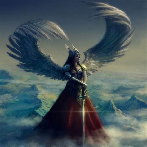 Valkyrie Dark Fantasy Art Fantasy Artwork Fantasy Girl Angel Warrior