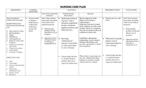 Solution Anxiety Nursing Care Plan2 Studypool