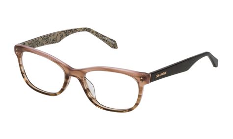 eyeglasses frame zadigandvoltaire pink grad brown women vzv1645206b1