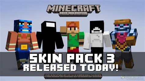 Minecraft Xbox 360 Skin Pack 3 Released Early Overview Of All The