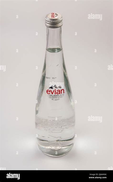 Evian Natural Spring Mineral Water With Logo French Brand 750 Ml