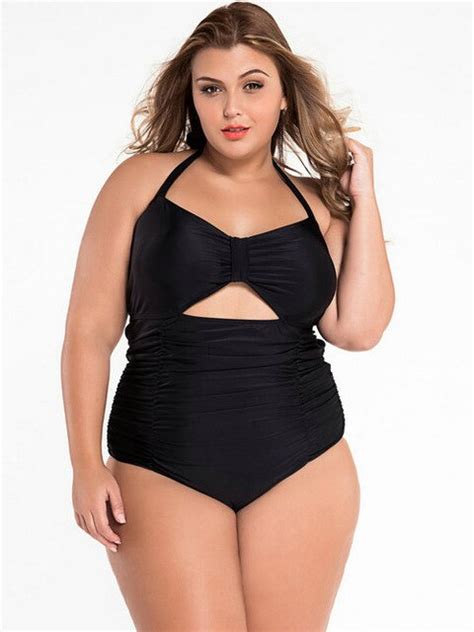 Plus Size Swimwear Sexy Large Size Woman Swimsuit One Piece 2017 Female