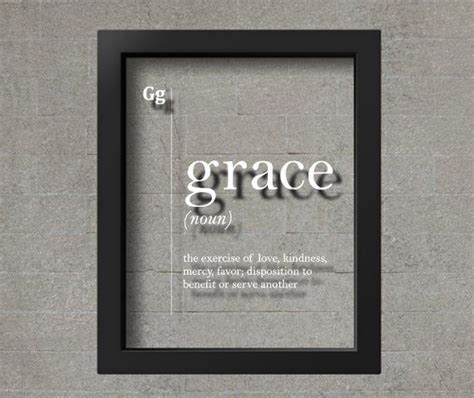Transparent Grace Definition Grace Print Grace Art Modern Print