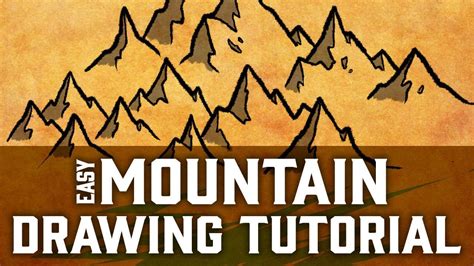 How To Draw Mountains Map Drawing Tutorial Youtube