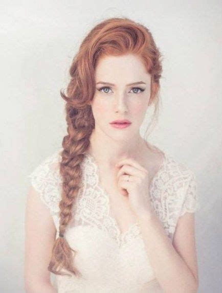 wedding makeup freckles messy buns 39 ideas redhead beauty beautiful redhead bohemian braids