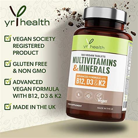 Buying guide for best b12 supplements. Vegan Multivitamins & Minerals with High Strength Vitamin ...