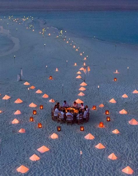 Pin By Léia Stevanatto On Viagens ️ Crystal Clear Water Candlelit Beach Dining