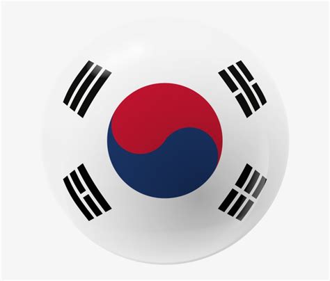 South Korea Round Flag South Korea Flag Png Image Transparent Png