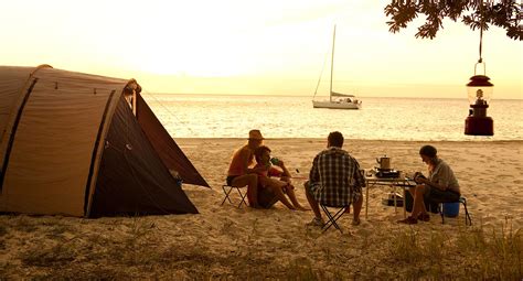 Most beach campsites are located in the slightly sheltered area behind the sand dunes. Moreton Island Camping | Moreton Island Adventures