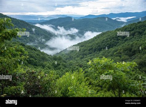 Blue Ridge Mountains Scenic Landscape From Hog Pen Gap Overlook Along