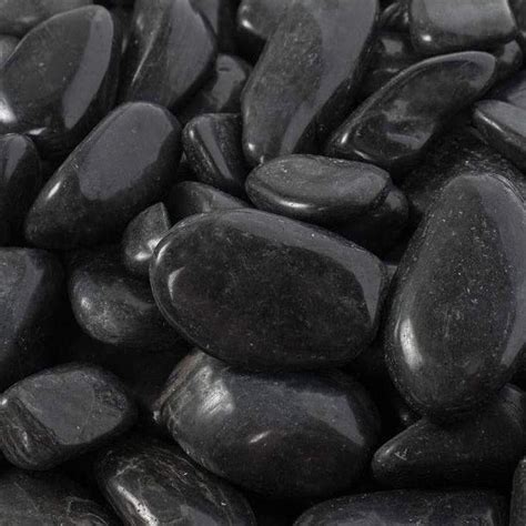 Rainforest Outdoor Decorative Stone Super Polished Pebbles Black