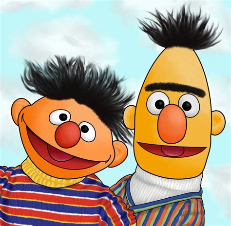 Bert And Ernie Cartoon Drawings Sesame Street Muppets