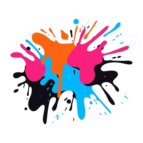 Colorful Paint Ink Splatter Vector Free Paint Drip Drop Splash Element