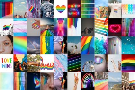 Pride Wall Collage Kit Digital Download Lgbtq Pride Dorm Etsy Wall